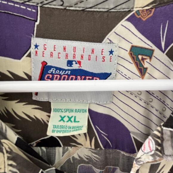 Reyn Spooner MLB Arizona Diamondbacks Hawaiian Shirt Rayon XXL - Picture 2 of 7